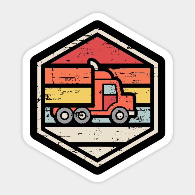 Retro Badge Truck - Trucker - Sticker | TeePublic